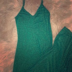 Hunter Green Sleeveless Maxi Dress
